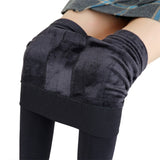 Legging Collant en Peluche Femme